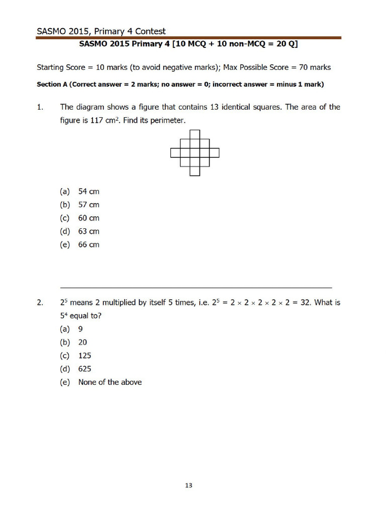 Grade 4 sasmo 2015 pdf
