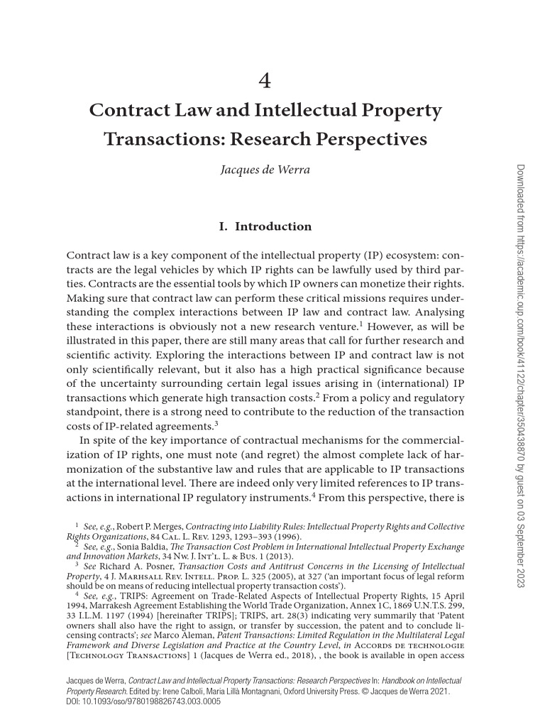 oxford ip and contract | PDF | Intellectual Property | License