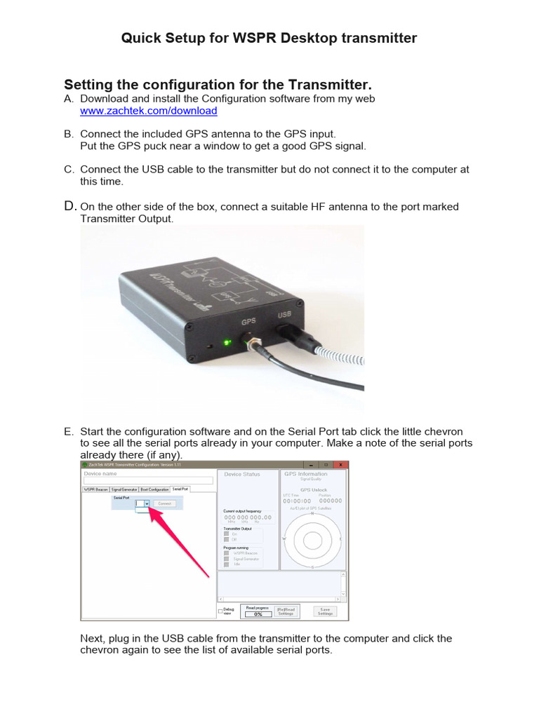 WSPR Desktop Transmitter Setup Guide | PDF | Transmitter | Global ...