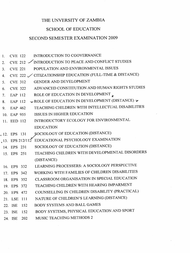 Education Exam Paper 20090001 | PDF
