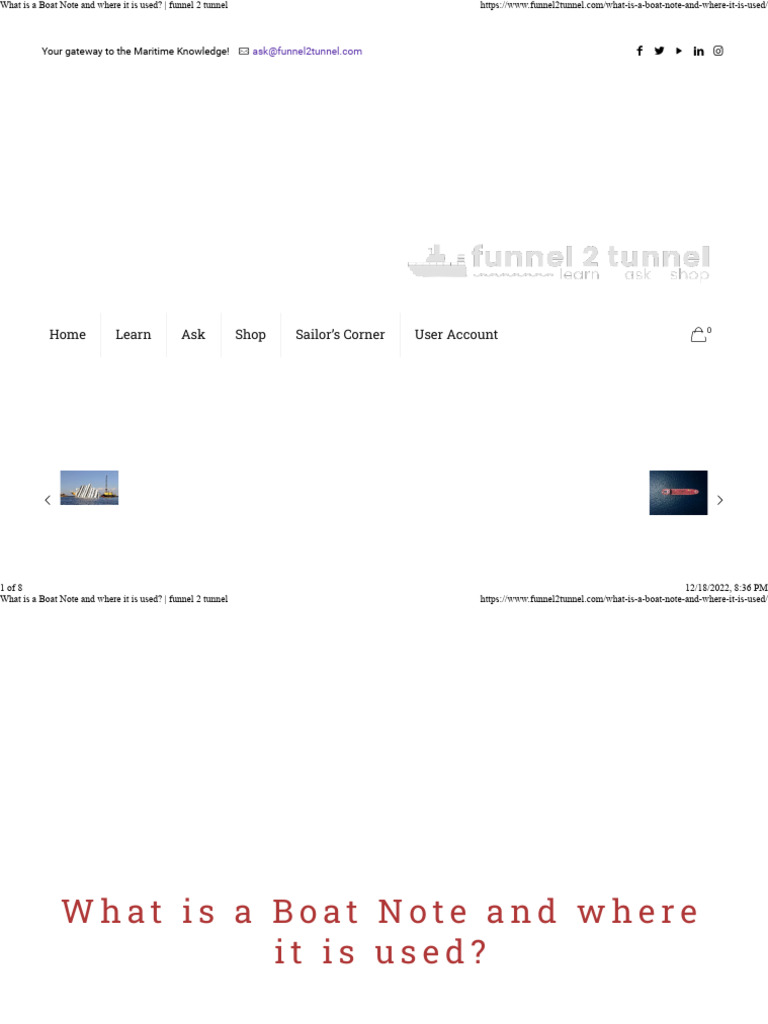 What Is A Boat Note and Where It Is Used | PDF | Port | Ships