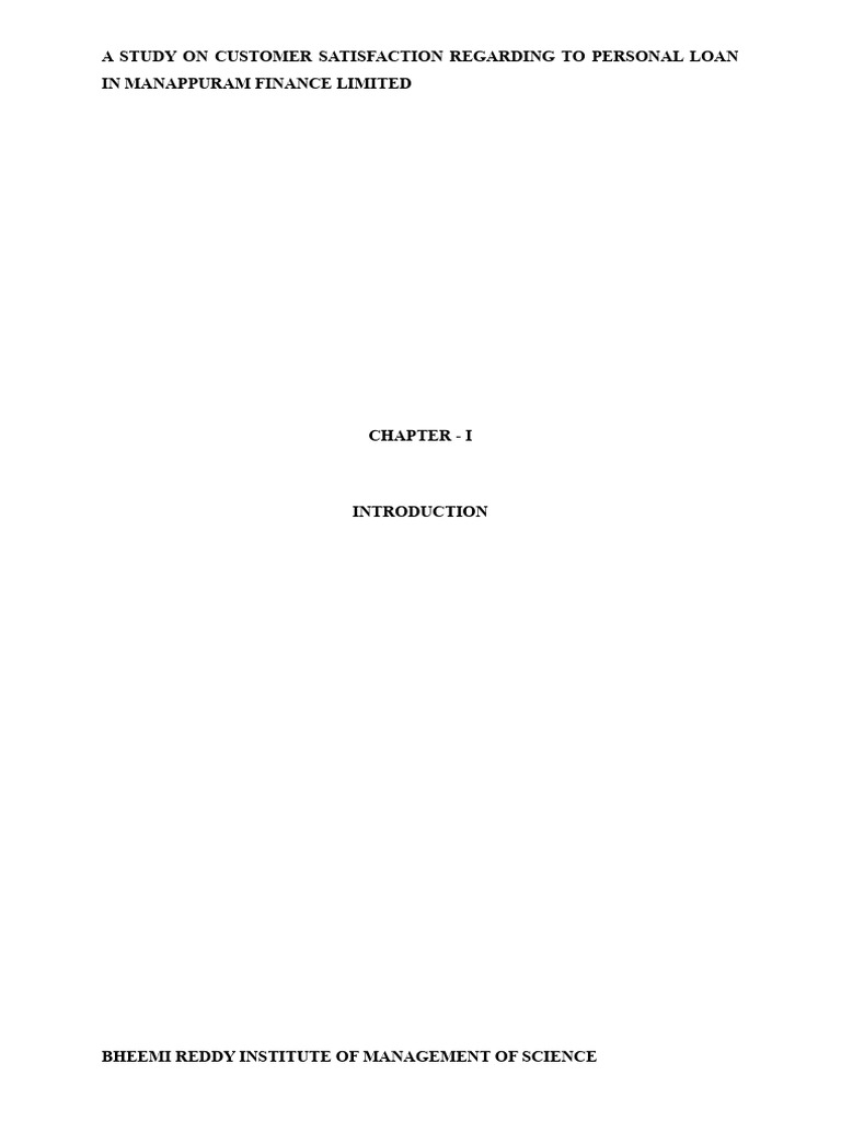 Personal Loans Pdf Non Bank Financial Institution Banks