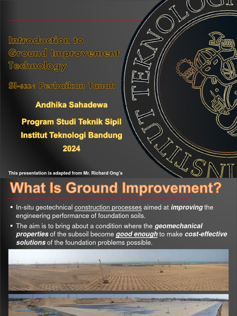 Ground Improvement Techniques Overview | PDF | Soil | Civil Engineering
