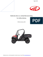 2020 Warranty Policy UTV