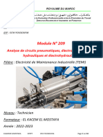 M209-Analyse de Circuits Pneumatiques, Électropneumatiques, Hydrauliques Et Électrohydrauliques