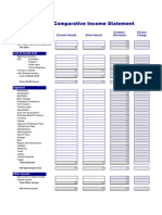 Two-Year Comparative Income Statement