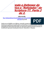 Debulhando Defensor Texto Critico E Refutador Site SolaScriptura TT.2.J.Serafim