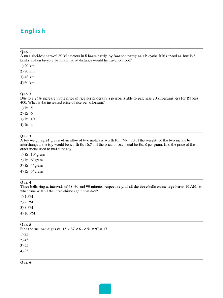 Math and General Knowledge Quiz | PDF