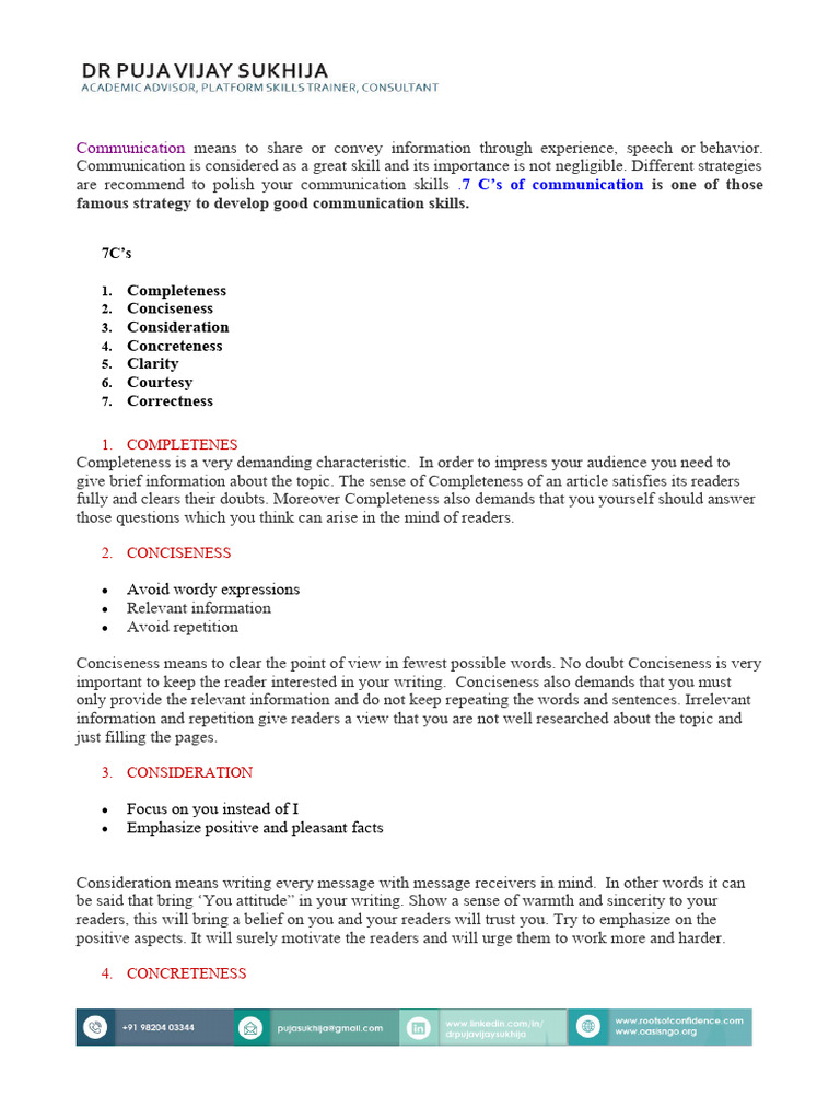 02 More Examples On 7c Principle of Writing | PDF | Communication ...