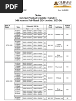 Date Sheet For Final External Practical Exams Odd Sem Feb 2024