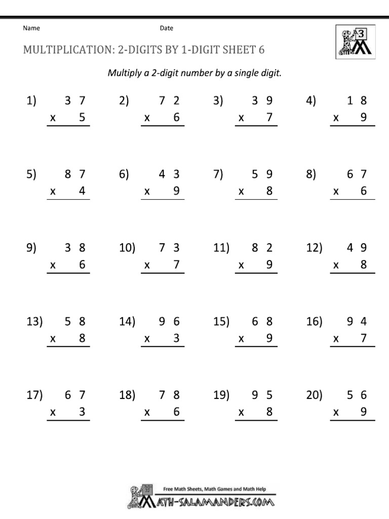 Multiplication 6 | PDF