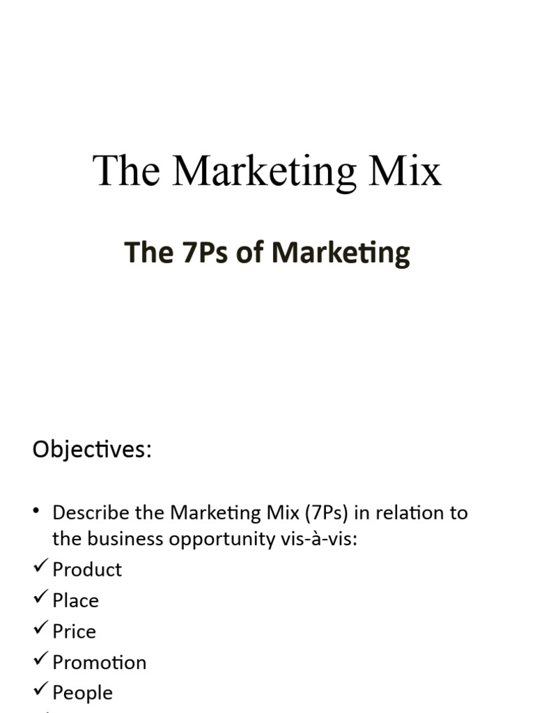 Understanding the 7Ps of Marketing | PDF | Marketing | Pricing