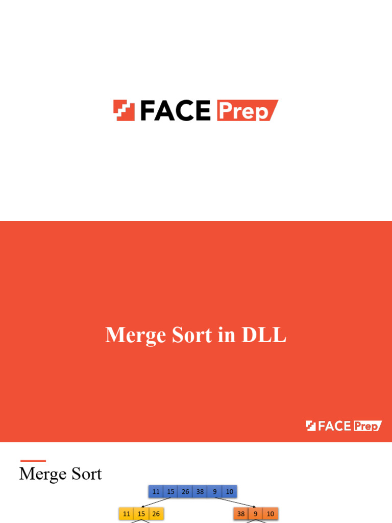 Merge Sort Algorithm for DLL | PDF | Algorithms And Data Structures ...