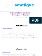 Automatique: Représentation Des Systèmes Dynamiques Continus LTI