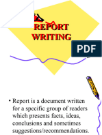 Orientation To REPORT WRITING