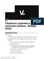 Citoplasma, Organelas e Estruturas Celulares - Biologia (PVO)