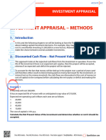 Investment Appraisal - Methods