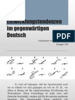 Презентация - Die Entwicklungstendenzen im gegenwärtigen Deutsch