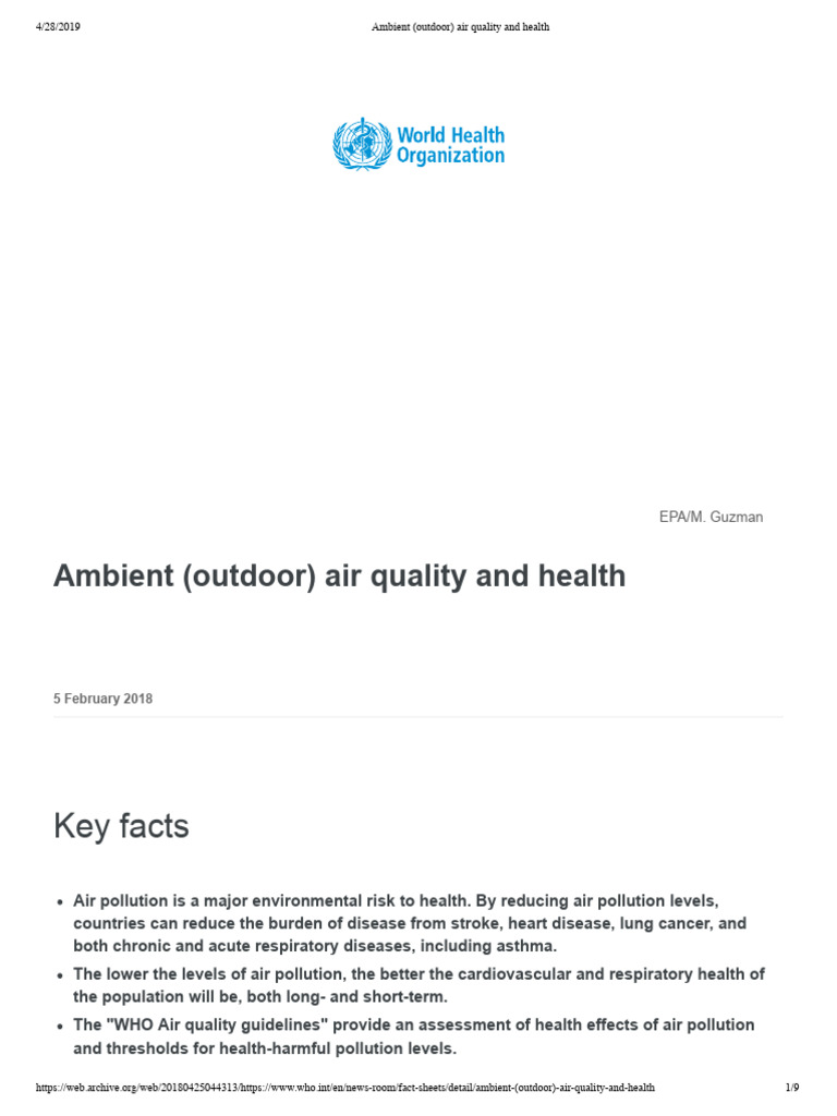 Outdoor Air Quality and Health Risks | PDF | Air Pollution | Particulates