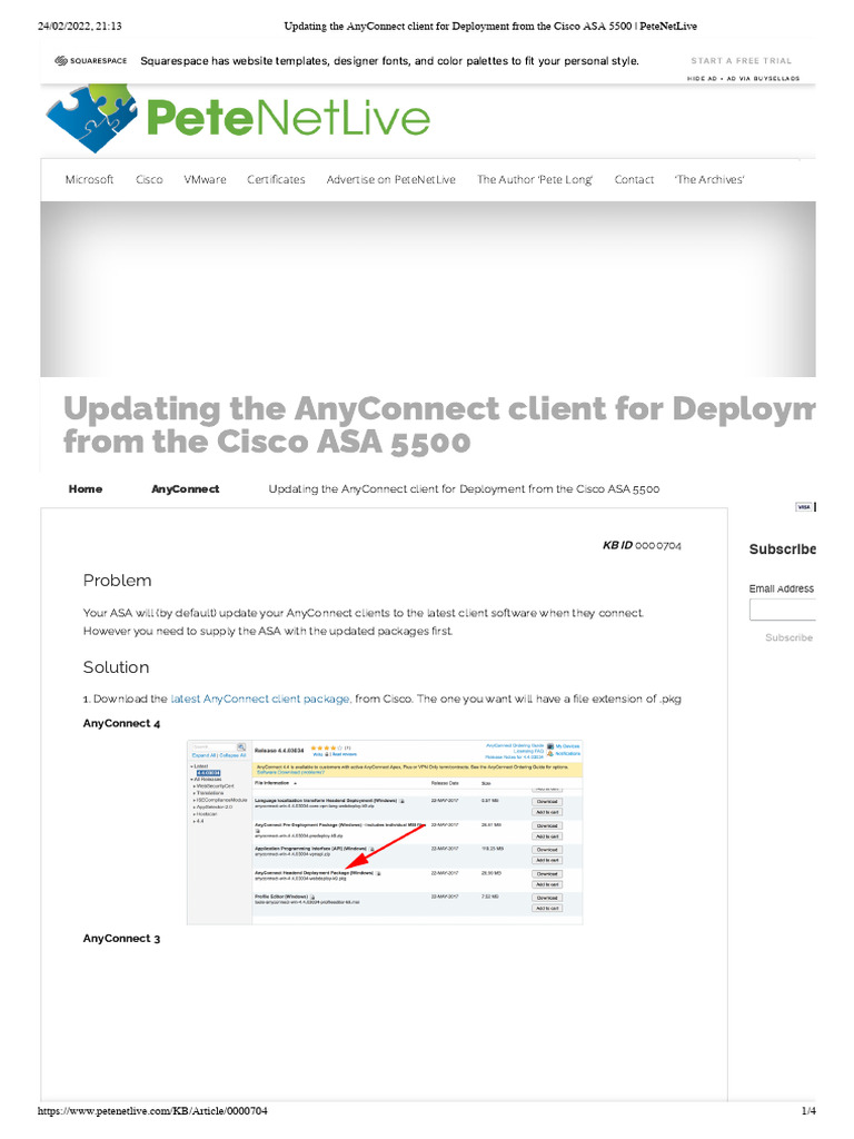 Updating Cisco AnyConnect Client Guide | PDF | Transport Layer Security ...