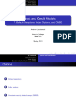 7 - Default Swaptions, Index Options, and CMDS