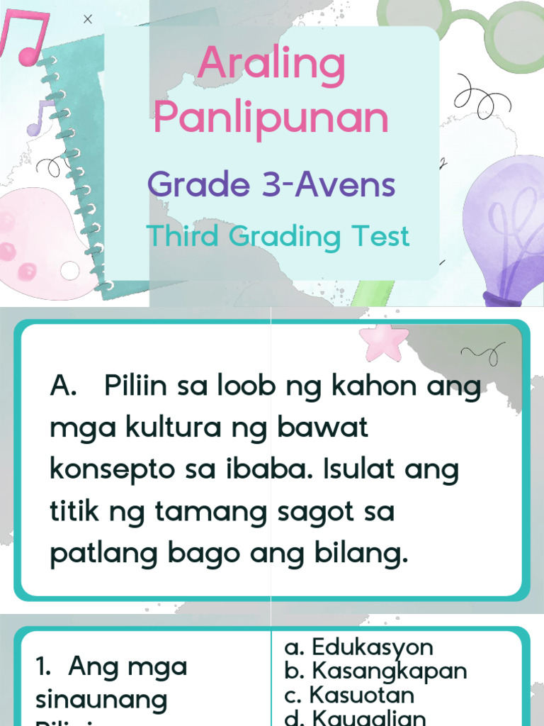3rd Grading Test AP | PDF