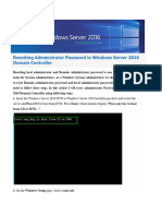 Infomyntra Resetting Administrator Password in Windows Server 2016 Domain Controller