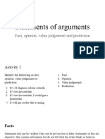 Statements of Arguments
