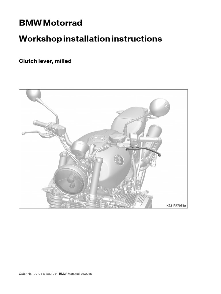BMW Workshop Installation Instructions - Clutch Lever Machined - 06. ...