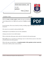 Core Mathematics 2021 Mock Exams Subjective