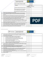 Tunnel Planning For Health and Safety Checklist