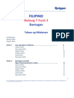 Ikalawang Markahan - Filipino - Yunit 3
