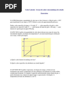 Exercícios de Calorimetria e Mudanças de Fase | PDF | Calor | Calor latente