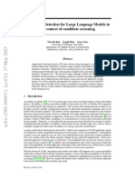 Bad: Bias Detection For Large Language Models in The Context of Candidate Screening