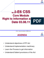 E5-E6 CSS: Core Module Right To Information Act 2005
