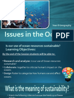 Year 8 2.1 Issues in The Oceans