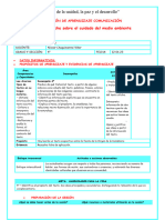 SESIÓN DE APRENDIZAJE COMUNICACIÓN 12 de Junio