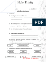 Ficha de Trabajo Lunbes 11 3ero A-1