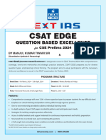 CSAT Edge Question Based Excellence 2024