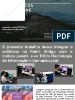 Feira de Conhecimento - Cotidiano Na Roma Antiga e o Vulcão Vesúvio