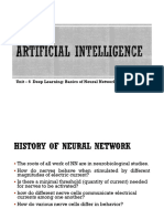 AI Unit 6 Deep Learning Basics of Neural Network