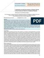 A Study On Investor's Attitude Towards Investment in Equity Stocks With Reference To East Godavari District of Andhra Pradesh