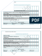 Plantilla para La Evaluación de Presentación Oral