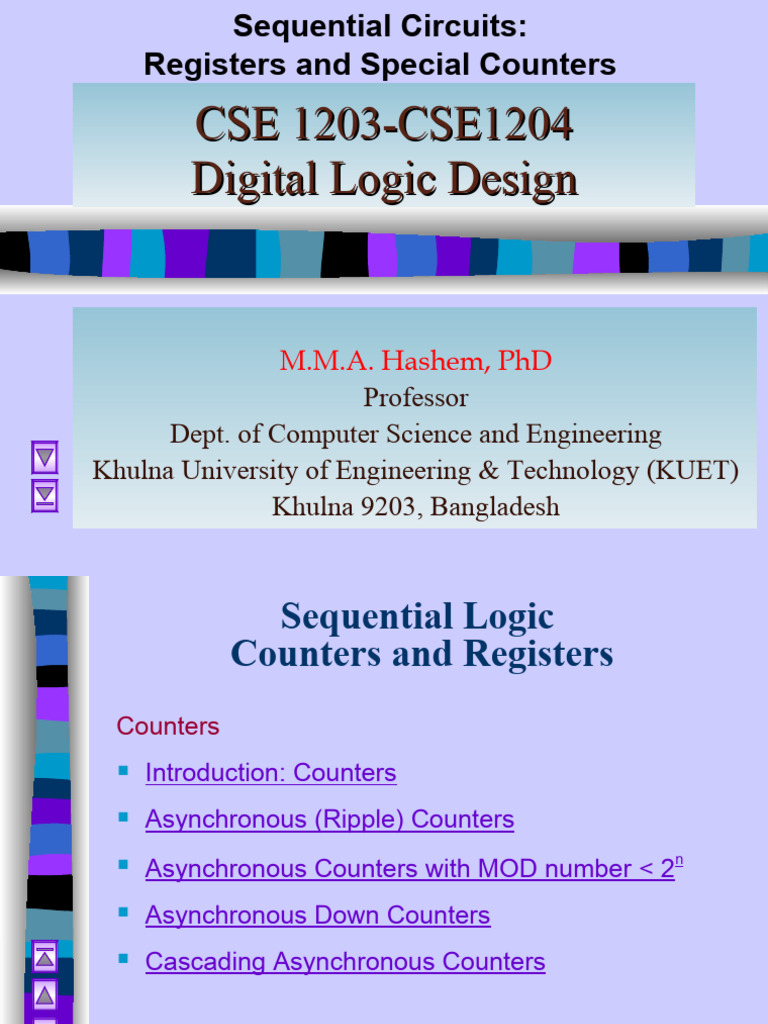 Digital Logic Design: Counters & Registers | PDF | Electronic ...