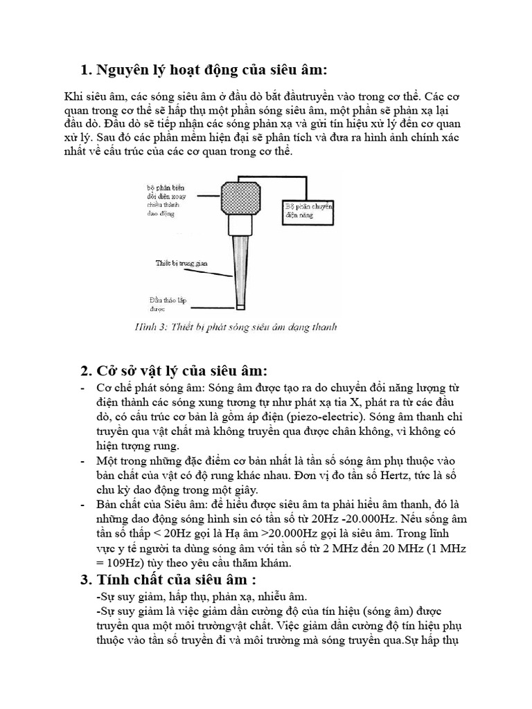 Nguyên Lý Ho T Đ NG C A Siêu Âm | PDF