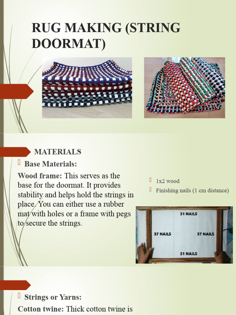 Rug Making (String Doormat) | PDF | Home & Garden