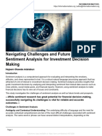 Navigating Challenges and Future Trends in Sentiment Analysis For Investment Decision Making