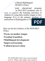 Implementation of Bilingual Education Policy