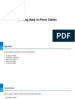 Unit 7 - Video 2 - Sorting Data in Pivot Tables