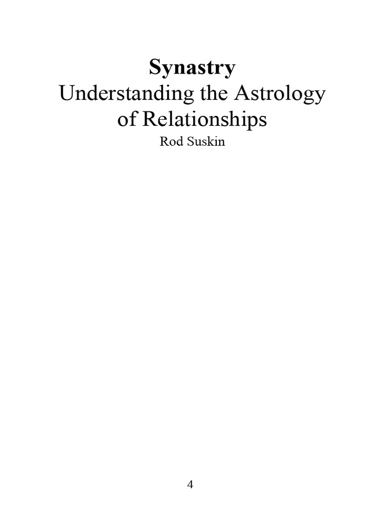 Synastry understanding the astrology of relationships rod suskin z
